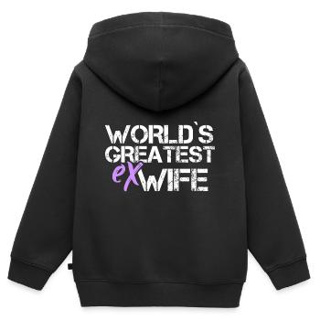 Divorce Separation Divorce Divorce Party - Kids Premium Organic Zip-up Hoodie - black - Back - AI Model Kid Male (0cm)