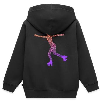 Rollschuhe Roller Skates Mädchen Symbole Rollschuh - Kinder Premium Organic Zip Hoodie - Schwarz - Hinten - AI Model Kid Male (0cm)