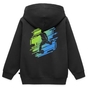 Football Young Footballers Footballers - Kids Premium Organic Zip-up Hoodie - black - Back - AI Model Kid Male (0cm)