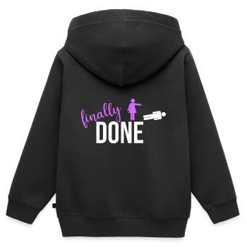Finally divorce divorce separation - Kids Premium Organic Zip-up Hoodie - black - Back - AI Model Kid Male (0cm)