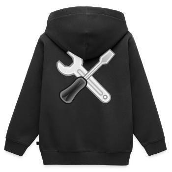 Handwerker - Kinder Premium Organic Zip Hoodie - Schwarz - Hinten - AI Model Kid Male (0cm)