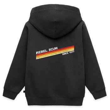 Rebel Scum - Filmzitat Abschaum Rebellen - Kinder Premium Organic Zip Hoodie - Schwarz - Hinten - AI Model Kid Male (0cm)