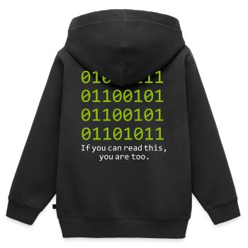 debugging programmer computer science computer nerd - Kids Premium Organic Zip-up Hoodie - black - Back - AI Model Kid Male (0cm)