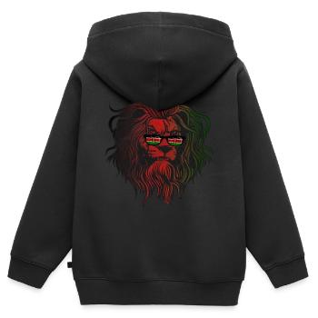 Kenia - Kinder Premium Organic Zip Hoodie - Schwarz - Hinten - AI Model Kid Male (0cm)
