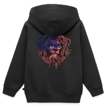 Malaysia - Kinder Premium Organic Zip Hoodie - Schwarz - Hinten - AI Model Kid Male (0cm)