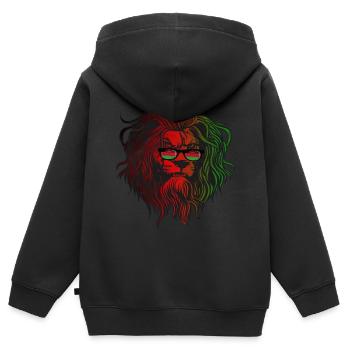 Malawi - Sweat Premium à capuche zippé enfant bio - noir - Dos - AI Model Kid Male (0cm)