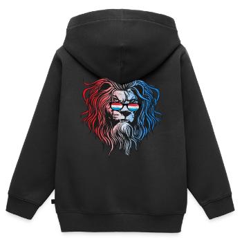 Luxemburg - Kinder Premium Organic Zip Hoodie - Schwarz - Hinten - AI Model Kid Male (0cm)
