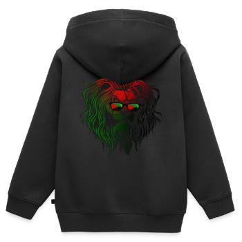 Martinique - Kinder Premium Organic Zip Hoodie - Schwarz - Hinten - AI Model Kid Male (0cm)