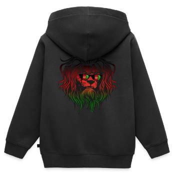 Afghanistan - Kinder Premium Organic Zip Hoodie - Schwarz - Hinten - AI Model Kid Male (0cm)