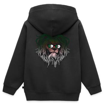 Algerien - Kinder Premium Organic Zip Hoodie - Schwarz - Hinten - AI Model Kid Male (0cm)