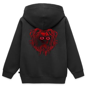 Albanien - Kinder Premium Organic Zip Hoodie - Schwarz - Hinten - AI Model Kid Male (0cm)