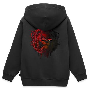 Angola - Kinder Premium Organic Zip Hoodie - Schwarz - Hinten - AI Model Kid Male (0cm)