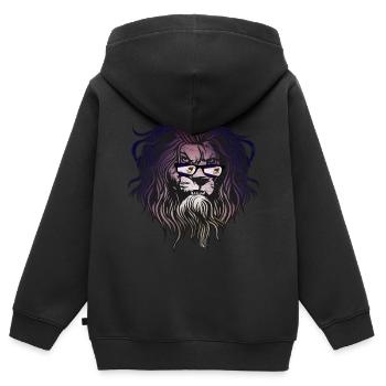 Amerikanisch-Samoa - Kinder Premium Organic Zip Hoodie - Schwarz - Hinten - AI Model Kid Male (0cm)
