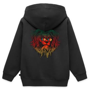 Cameroon - Kids Premium Organic Zip-up Hoodie - black - Back - AI Model Kid Male (0cm)