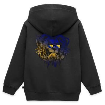 Bosnien und Herzegowina - Kinder Premium Organic Zip Hoodie - Schwarz - Hinten - AI Model Kid Male (0cm)