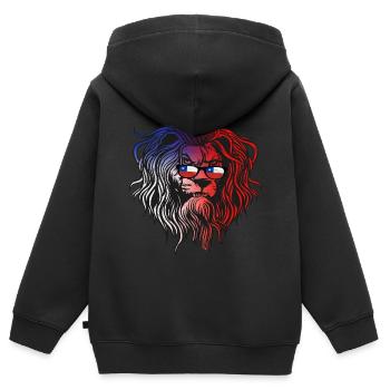 Chile - Kinder Premium Organic Zip Hoodie - Schwarz - Hinten - AI Model Kid Male (0cm)
