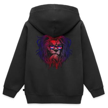 Kambodscha - Kinder Premium Organic Zip Hoodie - Schwarz - Hinten - AI Model Kid Male (0cm)