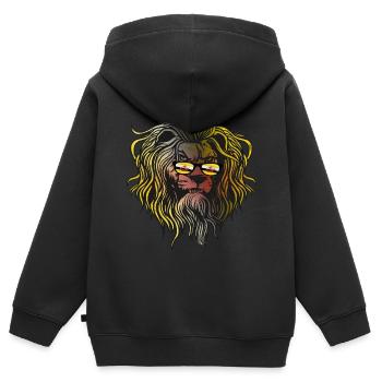 Brunei - Kinder Premium Organic Zip Hoodie - Schwarz - Hinten - AI Model Kid Male (0cm)