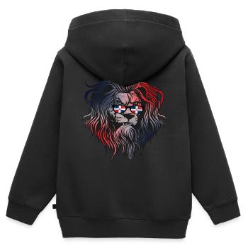 Dominikanische Republik - Kinder Premium Organic Zip Hoodie - Schwarz - Hinten - AI Model Kid Male (0cm)