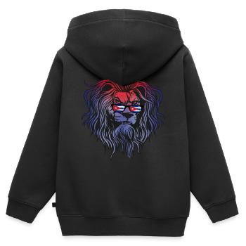Cuba - Sweat Premium à capuche zippé enfant bio - noir - Dos - AI Model Kid Male (0cm)