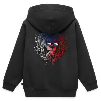 Tschechische Republik - Kinder Premium Organic Zip Hoodie - Schwarz - Hinten - AI Model Kid Male (0cm)