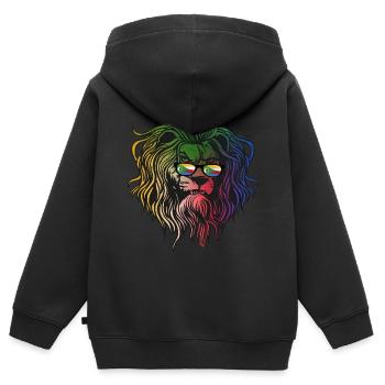 Comoros - Kids Premium Organic Zip-up Hoodie - black - Back - AI Model Kid Male (0cm)