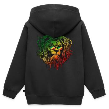 Kongo Republik - Kinder Premium Organic Zip Hoodie - Schwarz - Hinten - AI Model Kid Male (0cm)