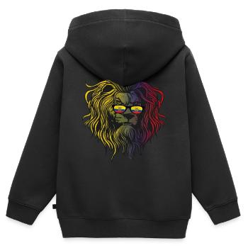 Ecuador - Kinder Premium Organic Zip Hoodie - Schwarz - Hinten - AI Model Kid Male (0cm)