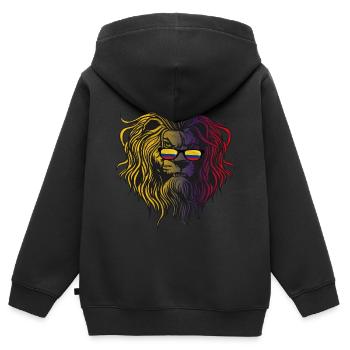 Colombie - Sweat Premium à capuche zippé enfant bio - noir - Dos - AI Model Kid Male (0cm)