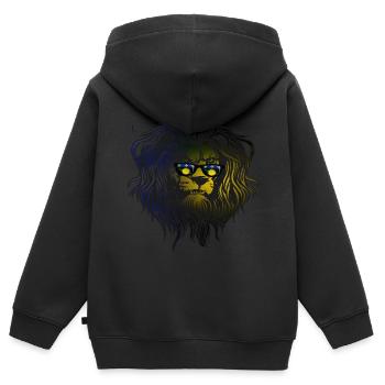 Guadeloupe - Kinder Premium Organic Zip Hoodie - Schwarz - Hinten - AI Model Kid Male (0cm)