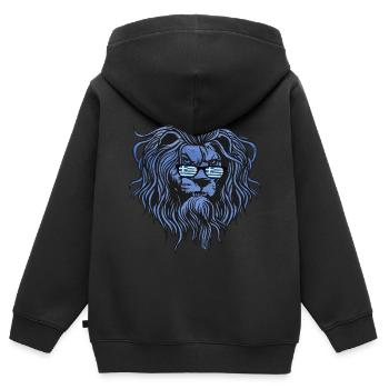 Griechenland - Kinder Premium Organic Zip Hoodie - Schwarz - Hinten - AI Model Kid Male (0cm)