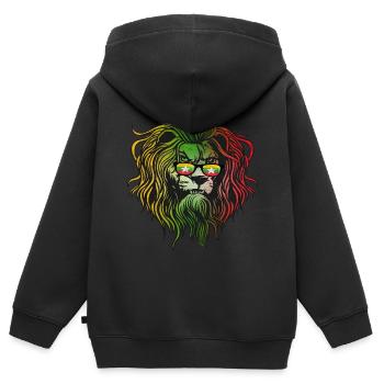 Myanmar - Kids Premium Organic Zip-up Hoodie - black - Back - AI Model Kid Male (0cm)
