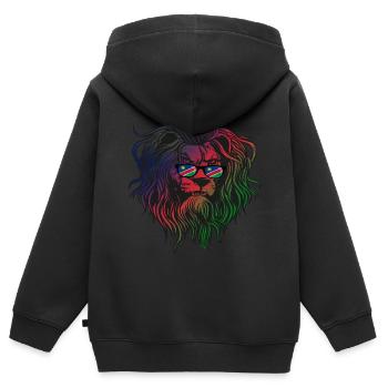 Namibia - Kinder Premium Organic Zip Hoodie - Schwarz - Hinten - AI Model Kid Male (0cm)