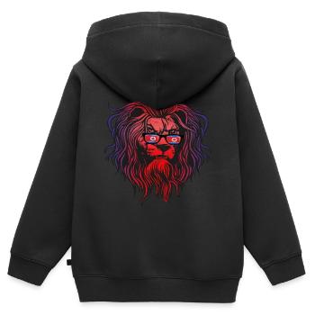 North Korea - Kids Premium Organic Zip-up Hoodie - black - Back - AI Model Kid Male (0cm)
