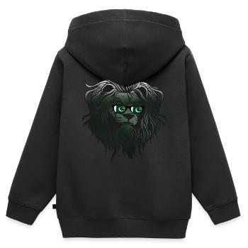 Pakistan - Kinder Premium Organic Zip Hoodie - Schwarz - Hinten - AI Model Kid Male (0cm)