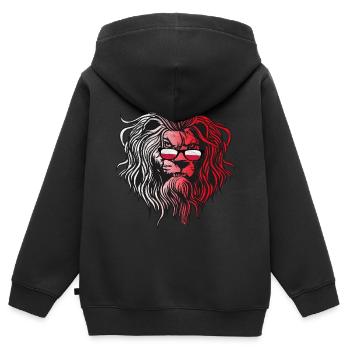 Polen - Kinder Premium Organic Zip Hoodie - Schwarz - Hinten - AI Model Kid Male (0cm)