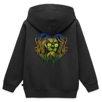 St. Vincent und die Grenadinen - Kinder Premium Organic Zip Hoodie - Schwarz - Hinten - AI Model Kid Male (0cm)
