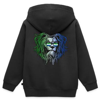 Sierra Leone - Kinder Premium Organic Zip Hoodie - Schwarz - Hinten - AI Model Kid Male (0cm)