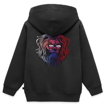 Slowakei - Kinder Premium Organic Zip Hoodie - Schwarz - Hinten - AI Model Kid Male (0cm)