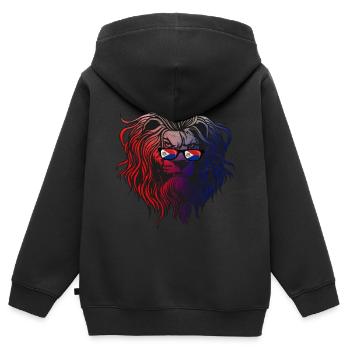 Sint Maarten - Sweat Premium à capuche zippé enfant bio - noir - Dos - AI Model Kid Male (0cm)