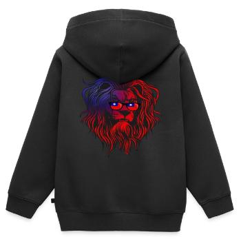 Taïwan - Sweat Premium à capuche zippé enfant bio - noir - Dos - AI Model Kid Male (0cm)
