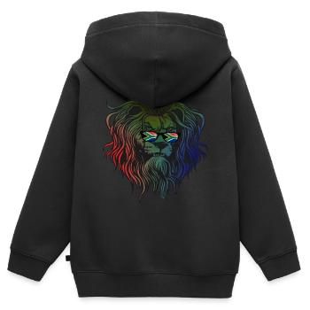 Südafrika - Kinder Premium Organic Zip Hoodie - Schwarz - Hinten - AI Model Kid Male (0cm)