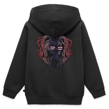 Thaïlande - Sweat Premium à capuche zippé enfant bio - noir - Dos - AI Model Kid Male (0cm)