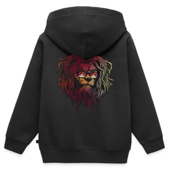 Tibet - Kinder Premium Organic Zip Hoodie - Schwarz - Hinten - AI Model Kid Male (0cm)