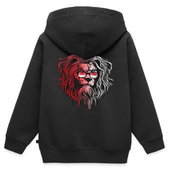Singapur - Kinder Premium Organic Zip Hoodie - Schwarz - Hinten - AI Model Kid Male (0cm)