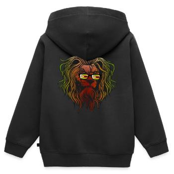 Zimbabwe - Sweat Premium à capuche zippé enfant bio - noir - Dos - AI Model Kid Male (0cm)