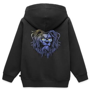 Uruguay - Kinder Premium Organic Zip Hoodie - Schwarz - Hinten - AI Model Kid Male (0cm)