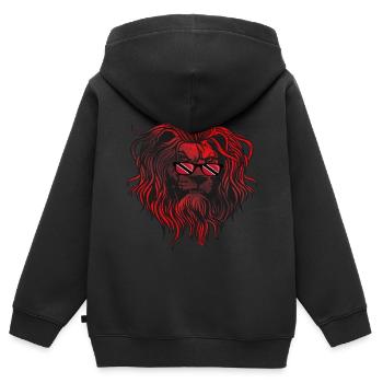 Trinité et Tobago - Sweat Premium à capuche zippé enfant bio - noir - Dos - AI Model Kid Male (0cm)