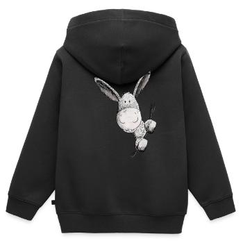 Happy donkey I donkey I animal motif - Kids Premium Organic Zip-up Hoodie - black - Back - AI Model Kid Male (0cm)
