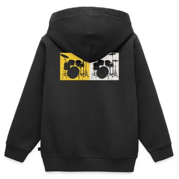 Voilà pourquoi - Sweat Premium à capuche zippé enfant bio - noir - Dos - AI Model Kid Male (0cm)